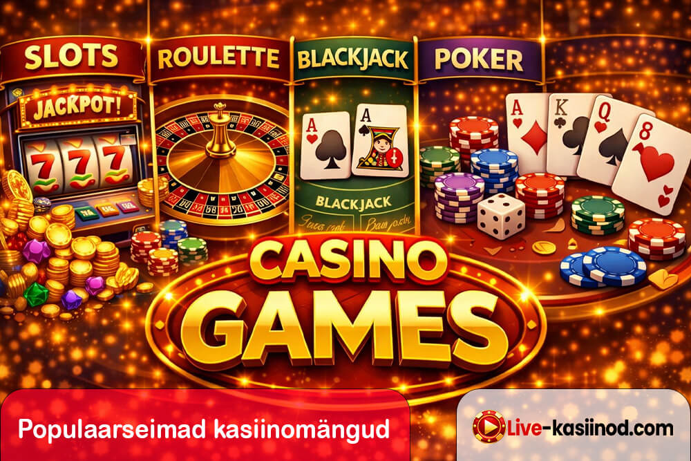 Populaarsed kasiinomängud Eestis