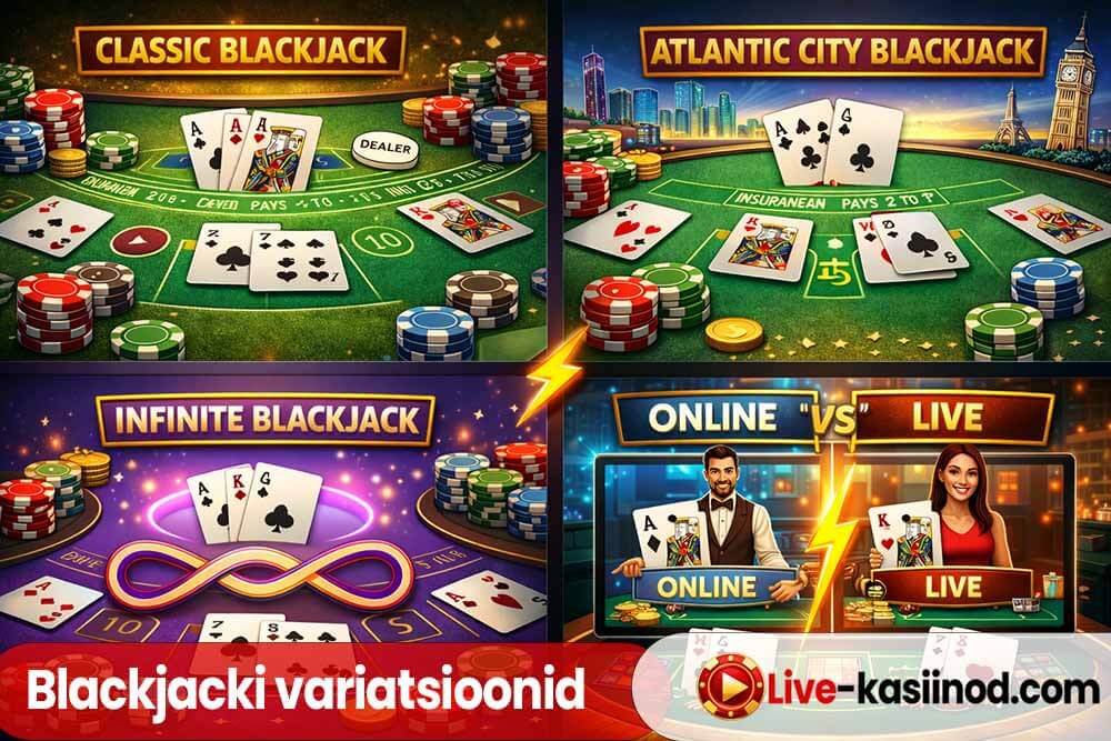 Millised on blackjacki erinevad versioonid